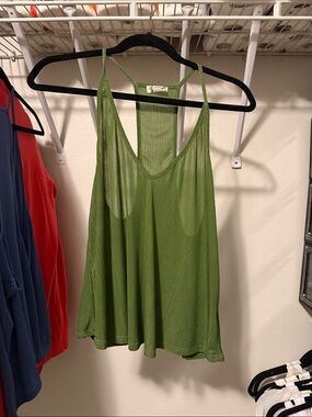 Women's Olive Green Racerback Tank Top by